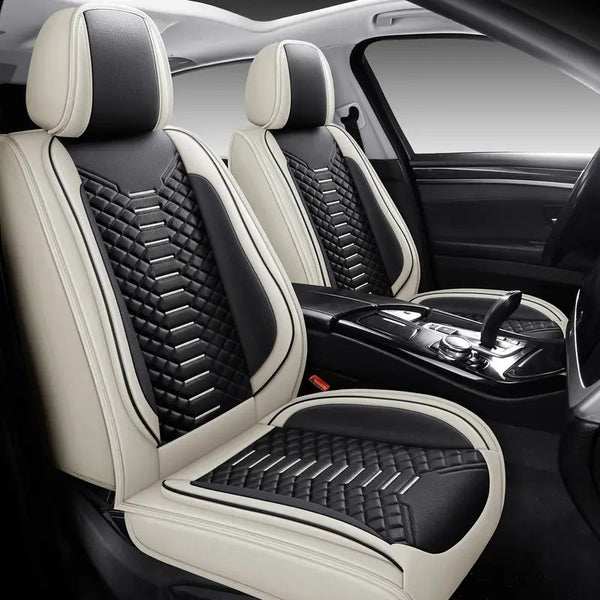 Kit Capa Para Banco de Carro em Couro Legítimo Universal Venezian + BRINDES: Tapetes Automotivos