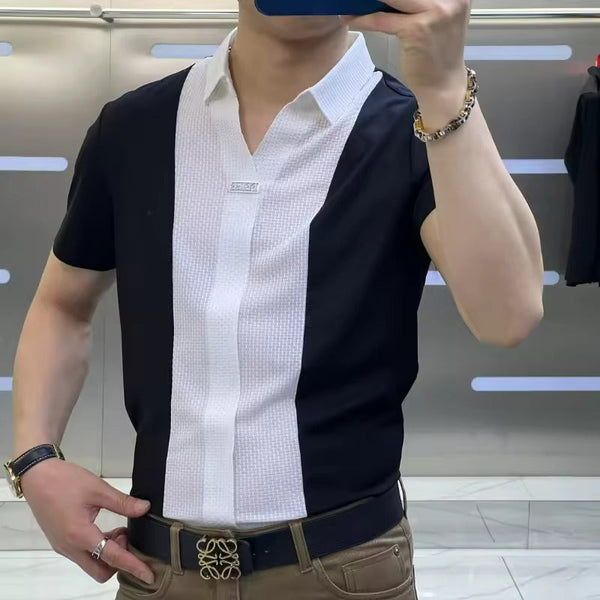 [PAGUE 3 LEVE 5] Camisa Polo Casual Versatto em Viscose, Seda Gelo e Elastano + Brindes: 3 Bermudas e Relógio