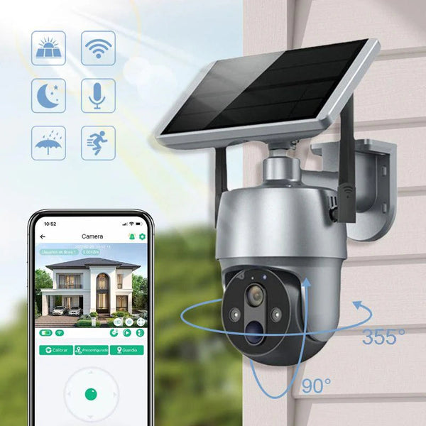 Câmera IntelliCam 360°® – Monitoramento Inteligente com Energia Solar